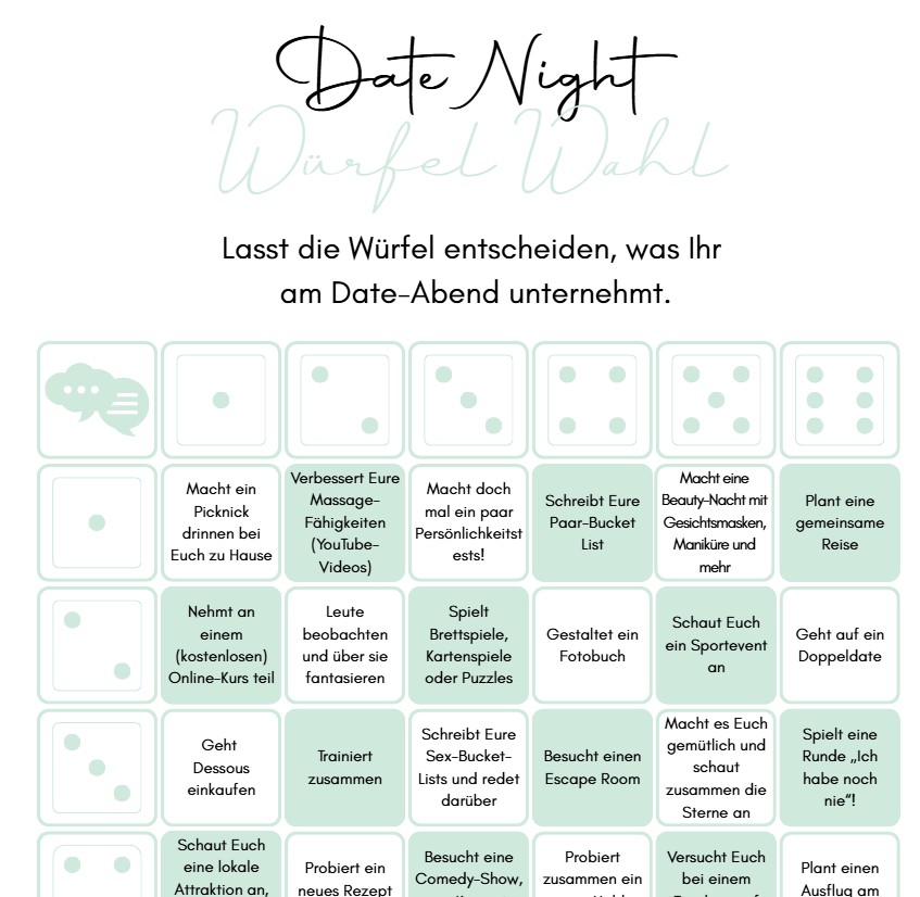 🎲Date Night - Lasst die Würfel wählen – Bild 2